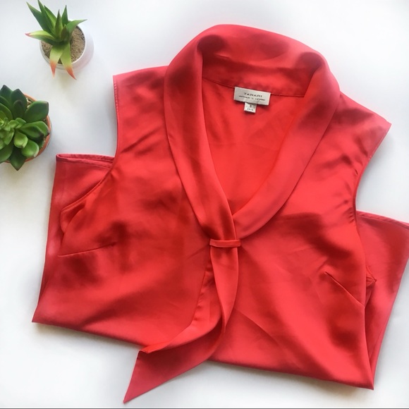 Tahari Tops - Tahari Sailor Tie Blouse - Size Small